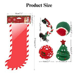 Christmas Dog Toy Gift Box Rope and Balls - GreenFur