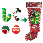 Christmas Dog Toy Gift Box Rope and Santa - GreenFur