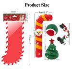 Christmas Dog Toy Gift Box Rope Vinly Tree and Candy Cane - GreenFur