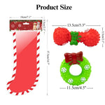 Christmas Dog Toy Gift Set Dumbbell and Donut Toys - GreenFur