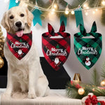 Christmas Pet Bandana Triangle Scarf for Dogs and Cats - GreenFur