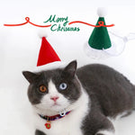 Christmas Pet Party Decoration Set with Hat Bib Banner and Balloons - GreenFur