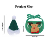 Christmas Pet Party Decoration Set with Hat Bib Banner and Balloons - GreenFur