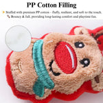 Christmas Plush Cat Toy Set Santa Claus Chew Play - GreenFur