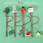 Christmas Plush Cat Wand Toy Santa Reindeer Snowman Tree Design - GreenFur