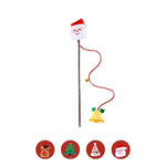 Christmas Plush Cat Wand Toy Santa Reindeer Snowman Tree Design - GreenFur