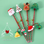 Christmas Plush Cat Wand Toy Santa Reindeer Snowman Tree Design - GreenFur