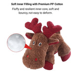 Christmas Plush Dog Toy Reindeer Design for Interactive Chewing - GreenFur