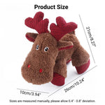 Christmas Plush Dog Toy Reindeer Design for Interactive Chewing - GreenFur
