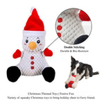 Christmas Plush Dog Toy Santa Reindeer Chew Interactive Squeaky - GreenFur