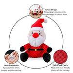 Christmas Plush Dog Toy Santa Reindeer Chew Interactive Squeaky - GreenFur