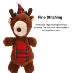 Christmas Plush Squeaky Dog Toy Set Durable Chew Toys Snowman Reindeer Lion Design - GreenFur