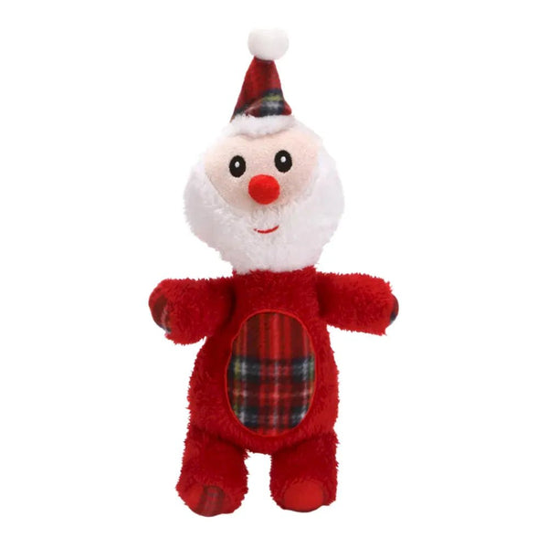 Christmas Plush Squeaky Dog Toy Set Durable Chew Toys Snowman Reindeer Lion Design - GreenFur