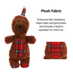 Christmas Plush Squeaky Dog Toy Set Durable Chew Toys Snowman Reindeer Lion Design - GreenFur