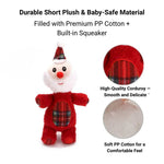 Christmas Plush Squeaky Dog Toy Set Durable Chew Toys Snowman Reindeer Lion Design - GreenFur
