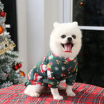 Christmas - Printed Fleece - Lined Sweatshirt for Medium to Large Dogs - GreenFur