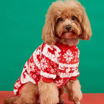 Christmas - Themed Snowflake Coral Fleece Pet Hoodie for Dogs - GreenFur