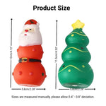 Christmas Vinyl Squeaky Dog Toy Santa and Tree - GreenFur