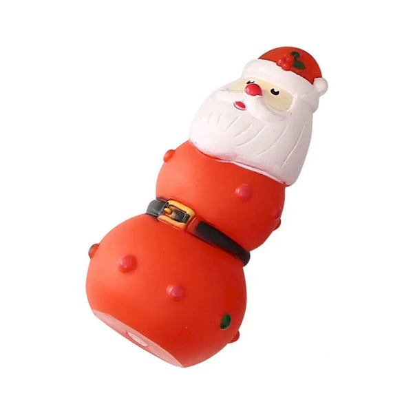 Christmas Vinyl Squeaky Dog Toy Santa and Tree - GreenFur