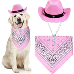 Classic Pet Cowboy Hat And Bandana Set Cat Dog Cowboy Costume - GreenFur