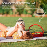 Classic Pet Cowboy Hat And Bandana Set Cat Dog Cowboy Costume - GreenFur
