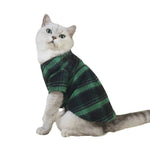 Classic Soft Plaid Clothes Cat Shirt T-Shirt - GreenFur