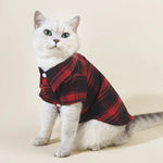 Classic Soft Plaid Clothes Cat Shirt T-Shirt - GreenFur