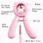 Clear Baffle Design Splash Proof Pet Nail Clipper - GreenFur