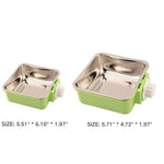 Clip - On Cage Feeder Stainless Steel Pet Bowl - GreenFur