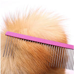 Coarse Comb Teeth Tapered Stainless Steel Finer Pins Pet Comb - GreenFur