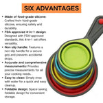 Collapsible Pet Food Measuring Cups Dog Measuring Spoons - GreenFur