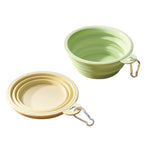 Collapsible TPE Dog Travel Bowl with Carabiner - GreenFur