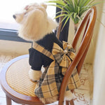 College Style Pet Dress with Large Bowknot - GreenFur