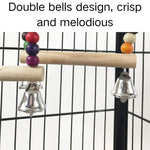 Colorful Beaded Bird Swing Toy with Bells - GreenFur