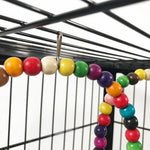 Colorful Beaded Bird Swing Toy with Bells - GreenFur