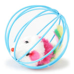 Colorful Cage Mouse Toy Ball Self Play Cat Toys - GreenFur
