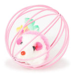 Colorful Cage Mouse Toy Ball Self Play Cat Toys - GreenFur