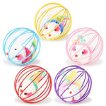 Colorful Cage Mouse Toy Ball Self Play Cat Toys - GreenFur