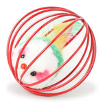 Colorful Cage Mouse Toy Ball Self Play Cat Toys - GreenFur