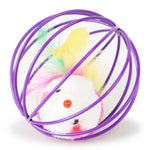 Colorful Cage Mouse Toy Ball Self Play Cat Toys - GreenFur
