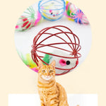 Colorful Cage Mouse Toy Ball Self Play Cat Toys - GreenFur
