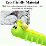 Colorful Caterpillar Parrot Swing Toy PLA Bird Perch Platform Accessory - GreenFur