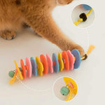 Colorful Felt Rope Cat Toy with Bell Sound for Active Play - GreenFur