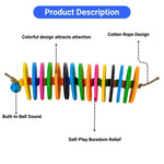 Colorful Felt Rope Cat Toy with Bell Sound for Active Play - GreenFur