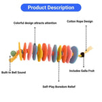 Colorful Felt Rope Cat Toy with Bell Sound for Active Play - GreenFur