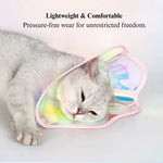 Colorful Flower PVC Pet Elizabeth Collar Dog Cat Bite Lick Protection Neck - GreenFur