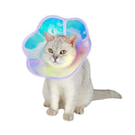 Colorful Flower PVC Pet Elizabeth Collar Dog Cat Bite Lick Protection Neck - GreenFur