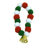 Colorful Fluffy Pom - Poms Plush Pet Collar with Bell - GreenFur