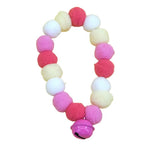Colorful Fluffy Pom - Poms Plush Pet Collar with Bell - GreenFur