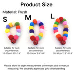 Colorful Fluffy Pom - Poms Plush Pet Collar with Bell - GreenFur